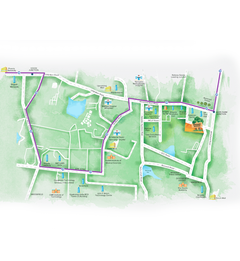 Brigade Woods Location Map